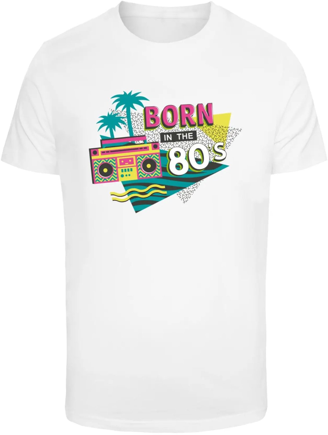T-shirt Mister Tee Born In The 80´s Wit