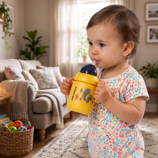 Tommee Tippee Gele beker met verzwaard rietje, drinkfles met handvatten VOOR WATER 300ml 6m+ BPA & BPS vrij — afbeelding 4