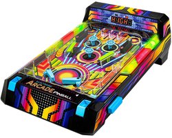 #Winning Arcade Deluxe Neon Flipperkast - Speelkast - Mini Flipperkast - Pinball Machine - Elektrische Scoreteller - Inclusief LED en Arcade Geluiden - 80328
