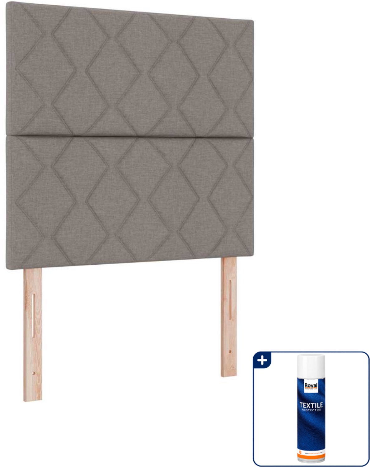 vidaXL boxspring met matras - 90 x 200 cm - taupe - Inclusief textielbeschermer 500 ml