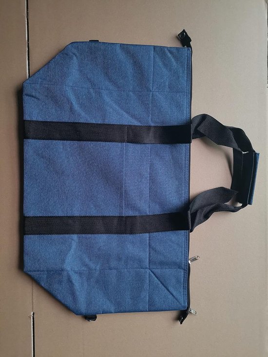 Geïsoleerde voedseltas - Geïsoleerde boodschappentas - Koeltas - Picknicktas - Draagtas - Opbergtas - Met ritssluiting - Herbruikbaar - 39*19*34 cm - Geschikt voor boodschappen, reizen, strandpicknicks, enz. - Blauw — afbeelding 5