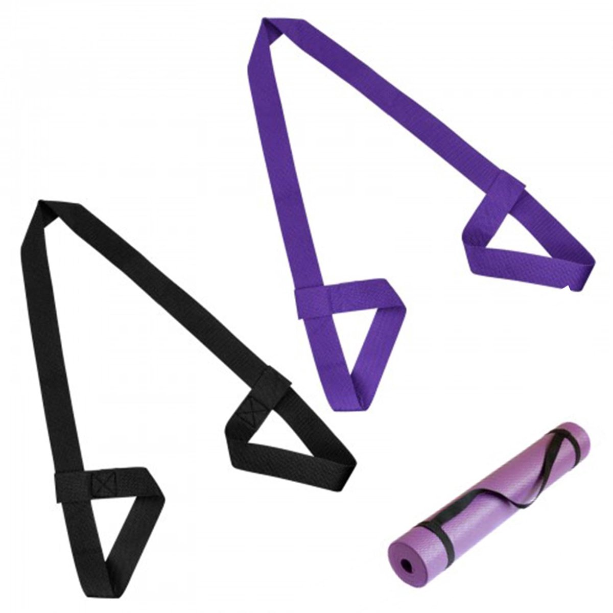 Yoga-schouderriem verstelbaar - 2 stuks - yogamat draagriem - ideaal voor vervoer en opslag - ShopVlot