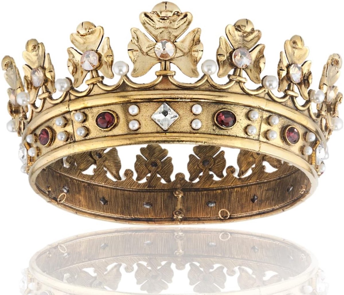 Koninklijke Barokke Mannelijke Haar Kroon van Metaal voor Cosplay, Feestjes en Verjaardagen - Perfecte Accessoire voor Prom en Quinceañera