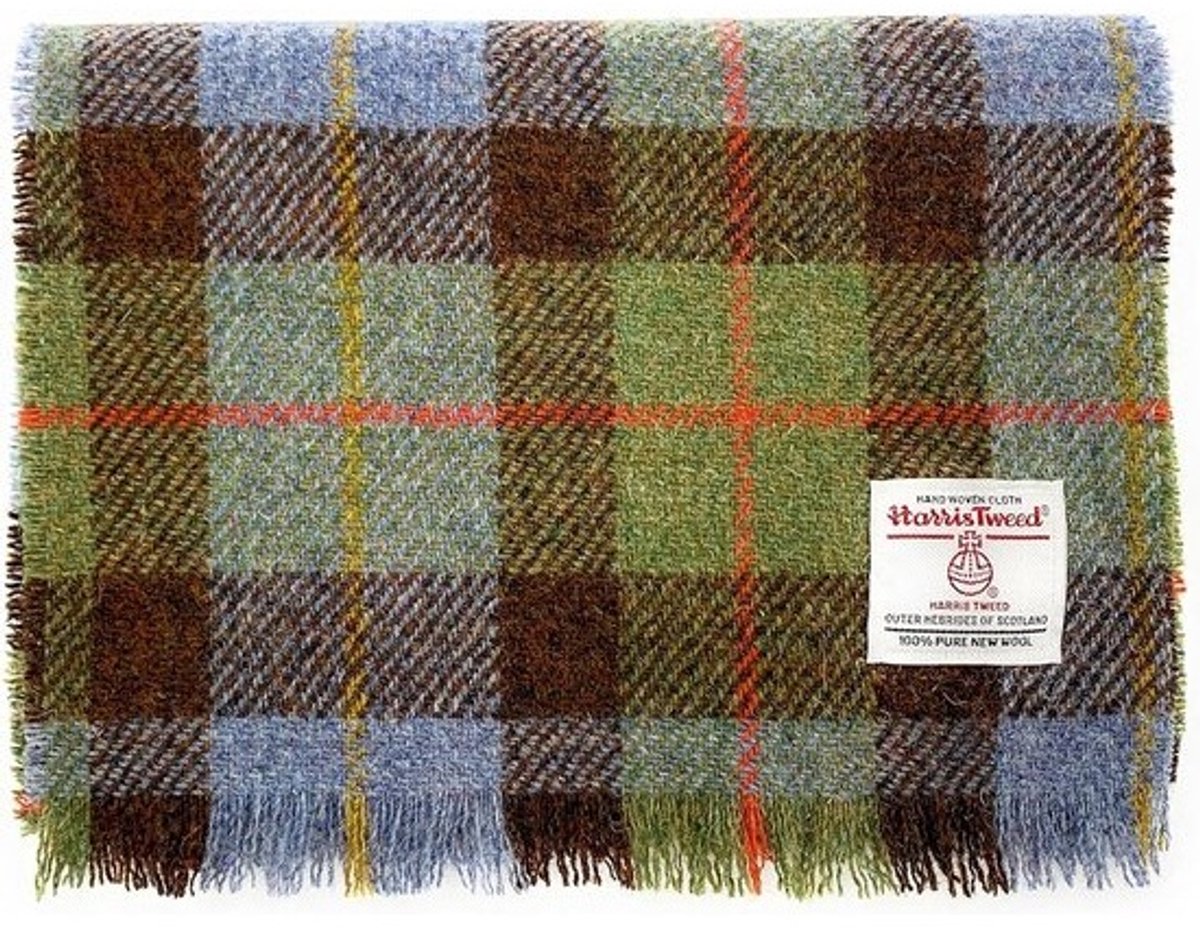 Warme Harris Tweed Sjaal met Franjes Uniseks
