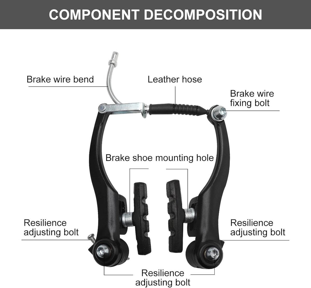 V Brake Set van Aluminium voor Mountainbikes en Racefietsen Vervangingsset voor MTB en BMX