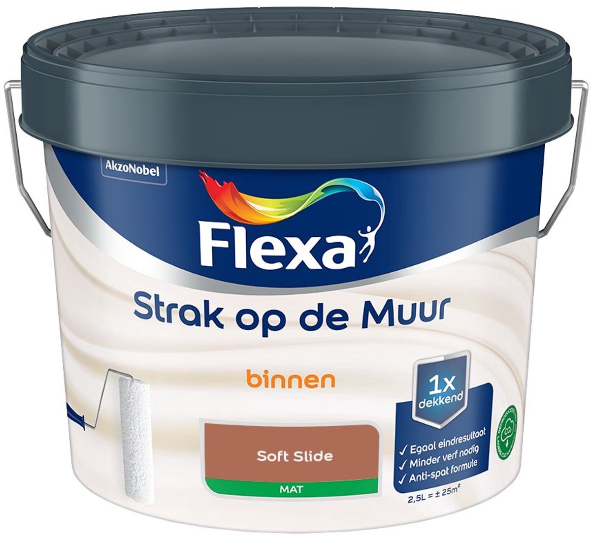 Flexa - Strak Op De Muur Binnen Mat - Soft Slide - 2,5 L - Kleur Van Het Jaar 2027