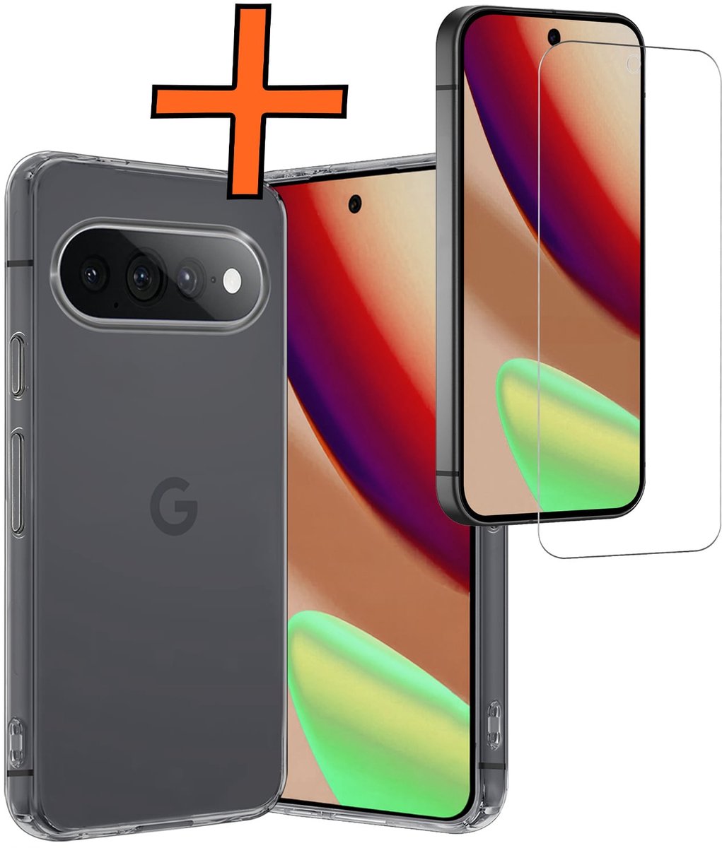 Hoes - Met Screenprotector - Geschikt voor Google Pixel 11 Pro XL - Sterk & Shockproof - Back Cover - Siliconen Case - Telefoon Hoes - Transparant
