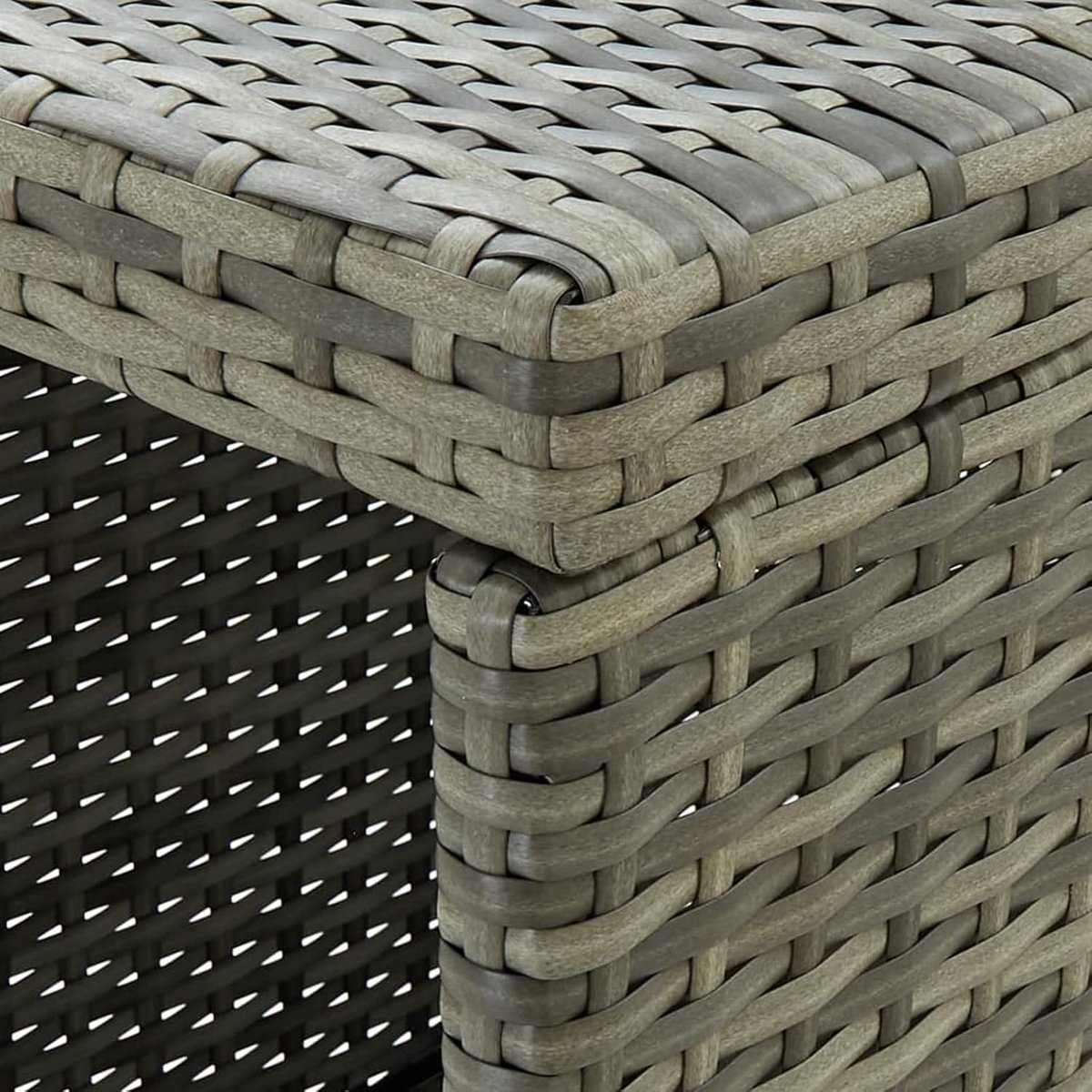 Bartafel Ontbijt Bartafel, Eetkroeg, Bureau, Eetkamer, Keuken, Eettafel, Eettafel, Eettafel, Dinettebureau, met Opbergrek, Grijs, 120x60x110 cm Poly Rotan