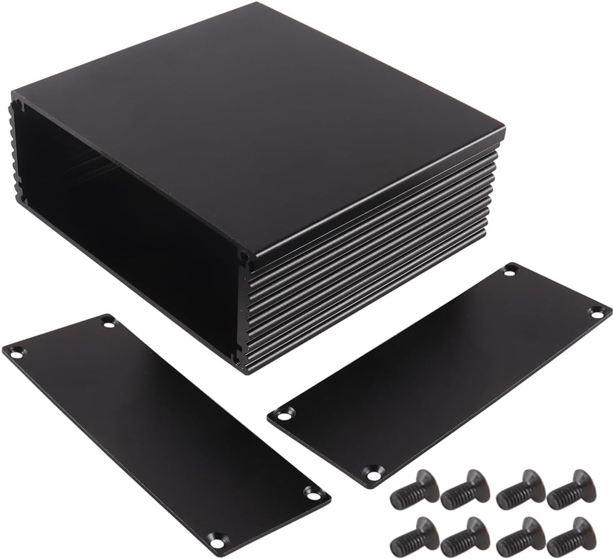 DIY-projectdoos, PCB-instrumentendoos, projectdoos, elektronische aansluitdoos, behuizing, DIY-behuizing voor elektronische projecten, zwart
