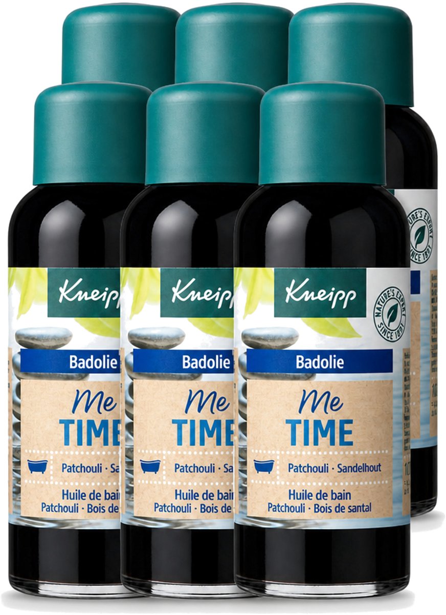 6 x Kneipp - Badolie - Me-Time - Patchouli & Sandelhout - 100 ml - Voordeelverpakking - 6 stuks