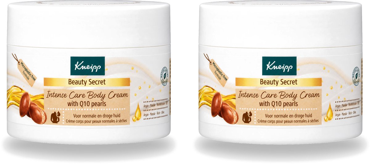 2 x Kneipp - Body crème - Beauty Secret - Met Q10 parels - 200 ml - Voordeelverpakking - 2 stuks