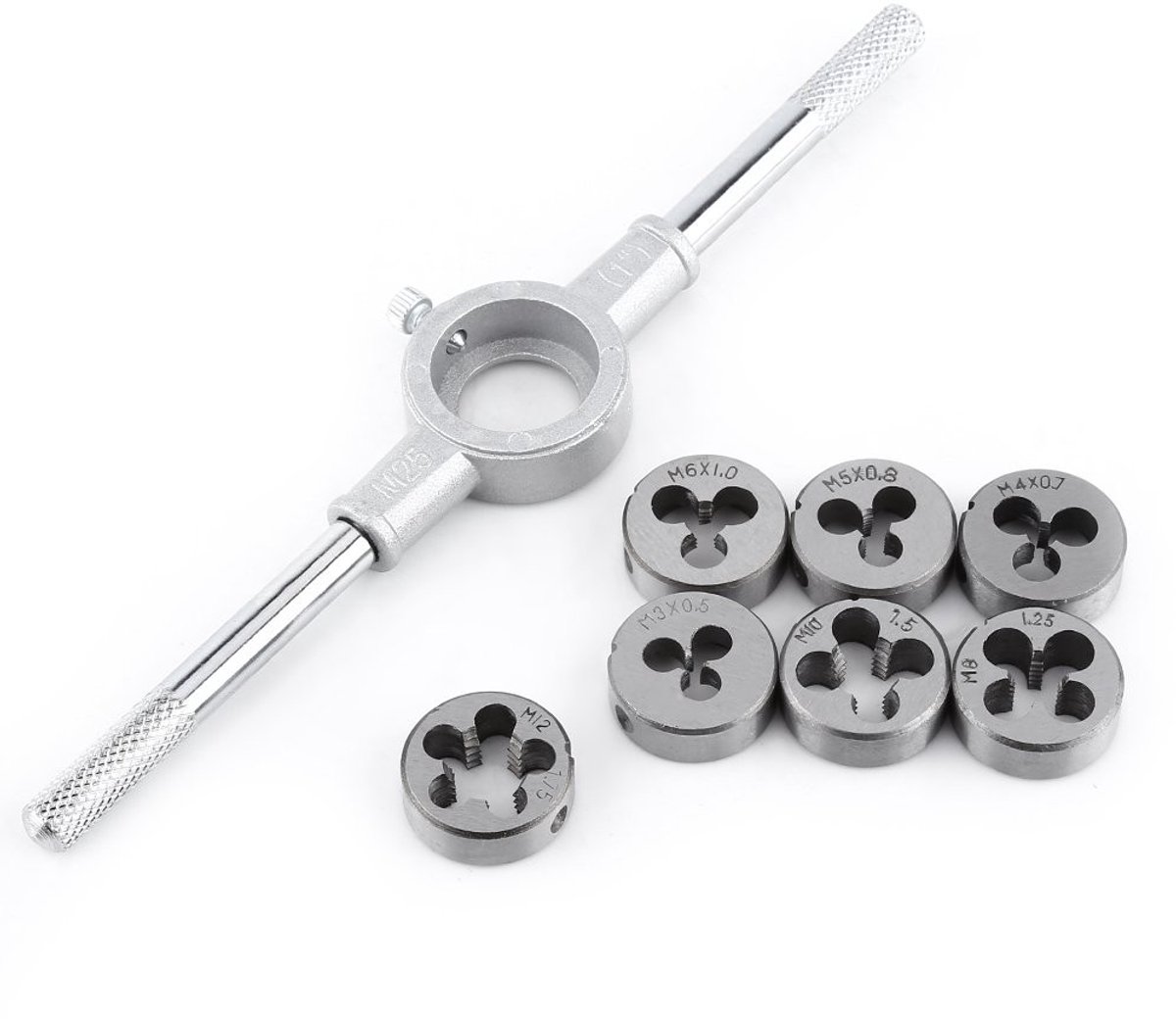 Set van 8 Tap en Draadstempels Metrisch M25 voor Precisiewerk, Metaalbewerking en DIY-projecten