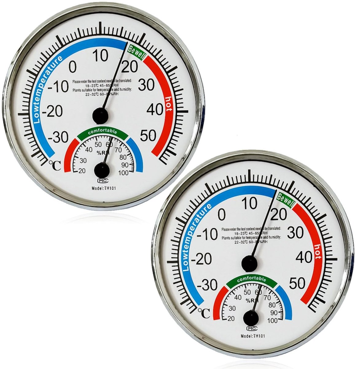 Compacte 2-in-1 Thermometer en Hygrometer voor Binnen en Buiten, Mini Temperatuur- en Vochtigheidsmeter voor Nauwkeurige Weersinformatie en Thuisgebruik