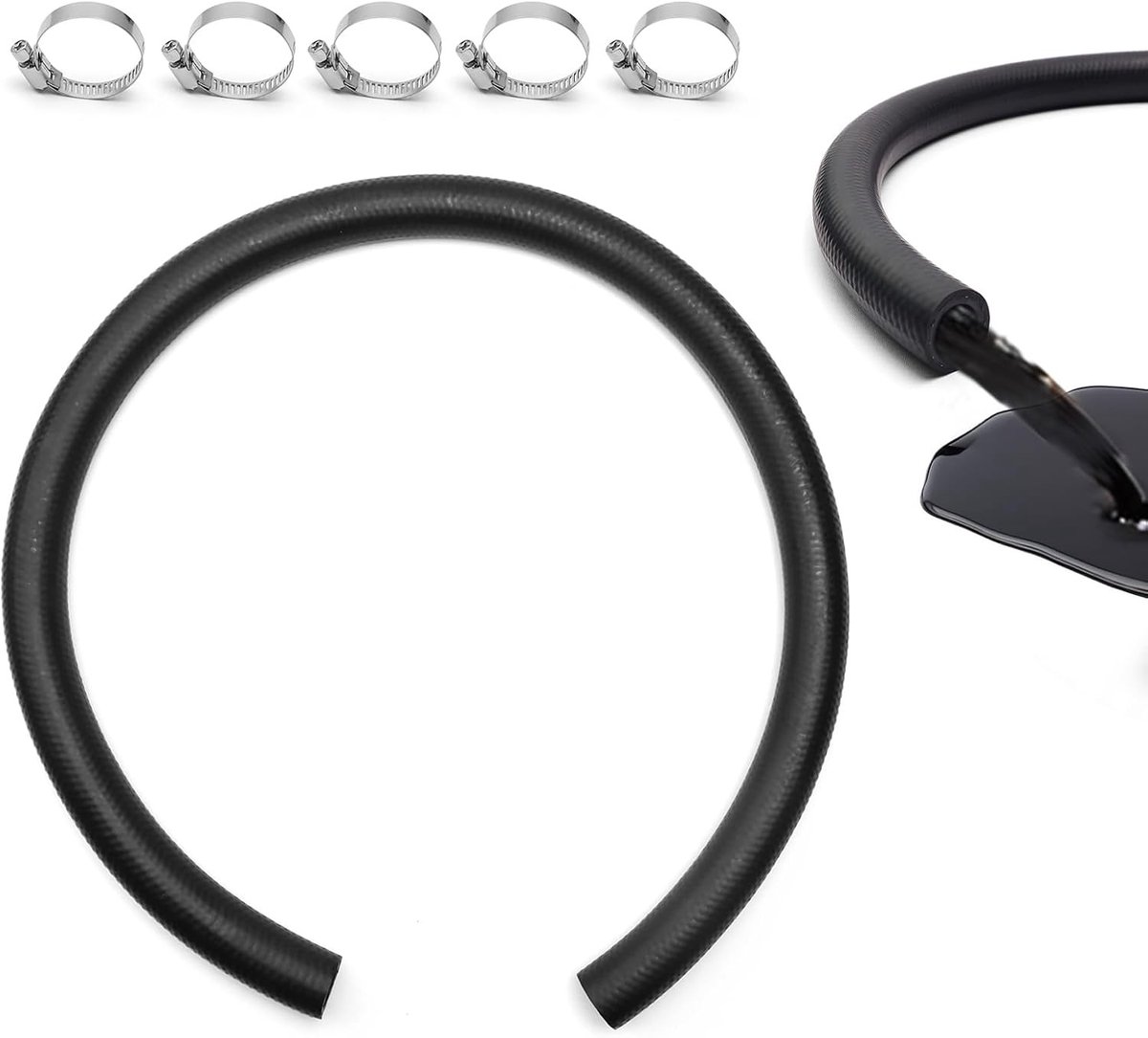 Benzineslang met binnendiameter Ø19 mm en buitendiameter Ø27 mm, 1 meter lange brandstofslang voor motoren en voertuigen