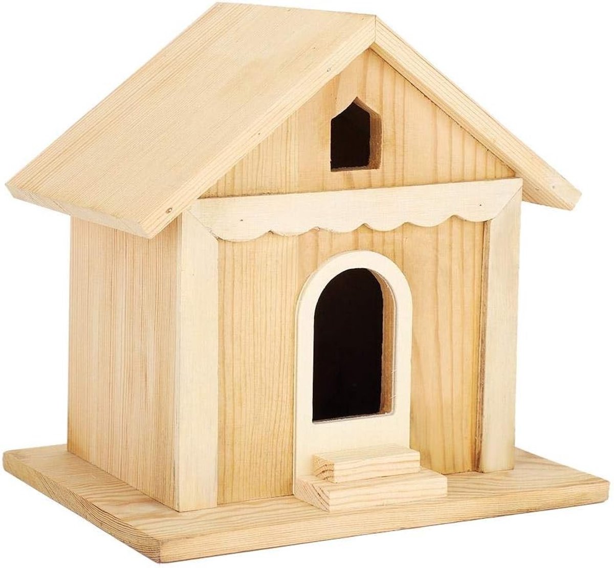 Houten Vogelhuisje voor Tuin, Stevig Nest voor Vogels, Decoratief Vogelvoederhuisje voor Buiten en Patio met Hangfunctie