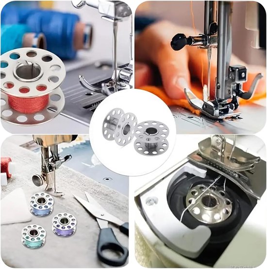 Spoelen, 36 Stuks Universele Metalen Spoelen Naaimachine Draad Lege Metalen Spoel Naai Spools met Opbergdoos voor Thuis Naaimachines — afbeelding 5