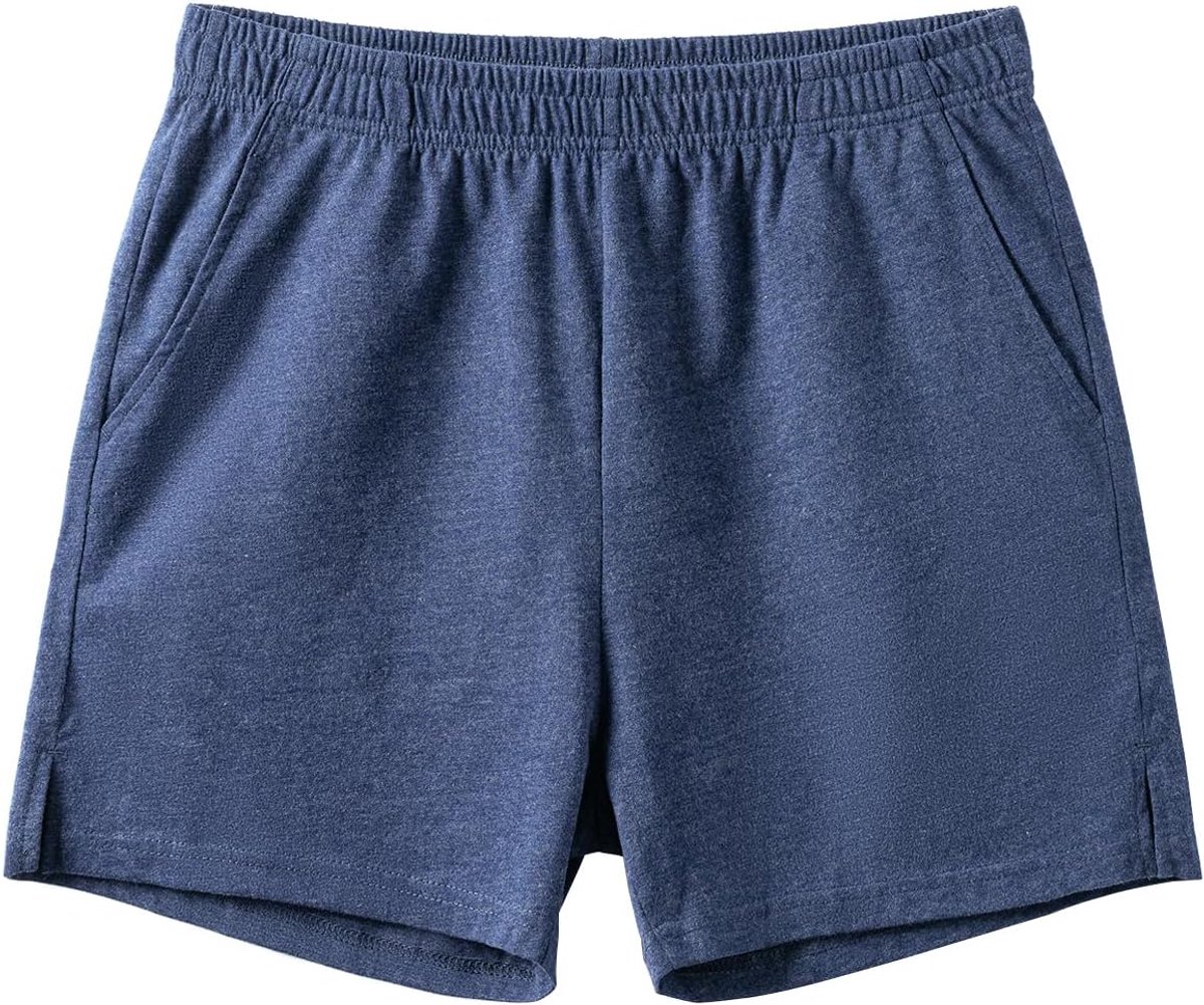 Coulee Slaapbroek voor heren, kort, katoen, 10 cm, lichte slaapshorts, korte pyjamabroek, pyjamabroek met zakken