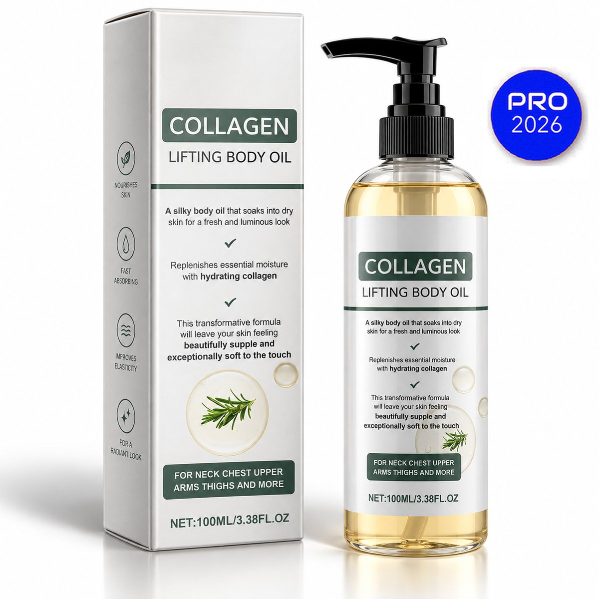 Firmglow Collageen Lifting Body Oil - Firm Glow Collagen Body Oil - Firmglow Collageen - Collageen Olie - Lichaamsolie - Collageen Olie Voor Het Lichaam