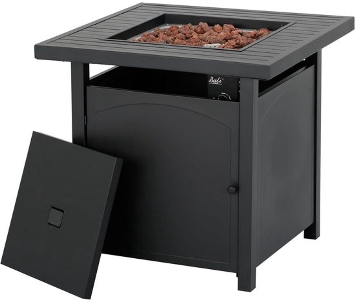Gas Heater voor Buiten - Echte Vlam Brazier voor Tuin en Terras - Gashaard met Lavastenen
