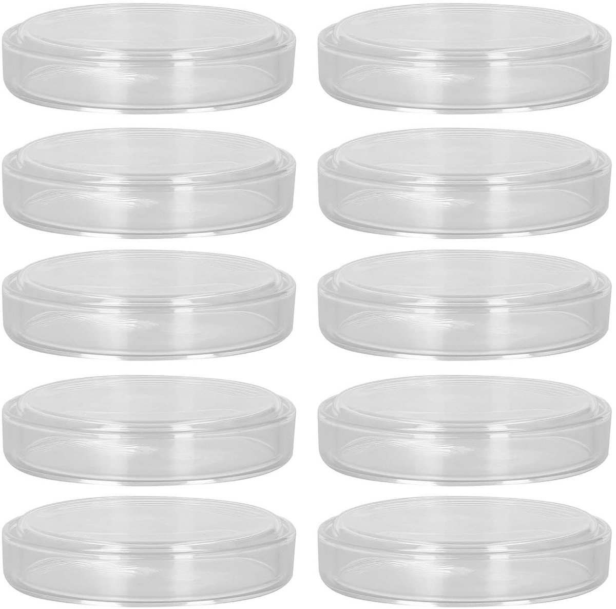 10 Stuks Glazen Petri Schalen 94mm met Deksel voor Laboratorium Experimenten en Biowetenschappen