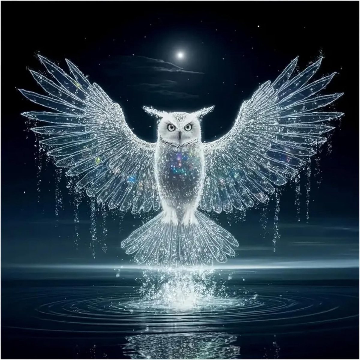 Diamond Painting volwassenen, 5D diamond painting afbeeldingen met volledige boring, DIY fantasy uilenmotief, diamantschilderset voor beginners, diamond art knutselset als wanddecoratie en
