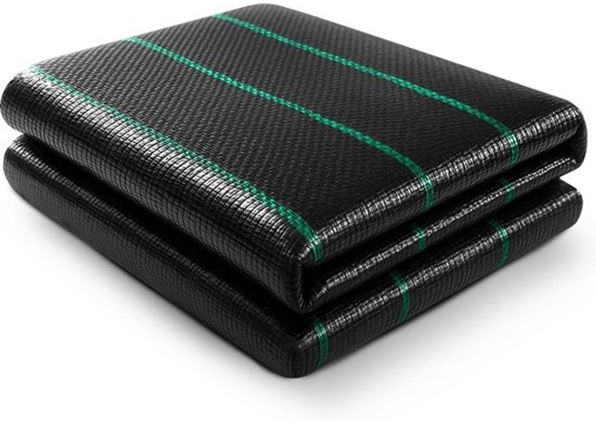 Onkruidmembraan Bodembedekking - Gronddoek Tuin - Onkruid Vrij Houden - Waterdoorlatend UV-bestendig - 2x10 Meter - Zwart