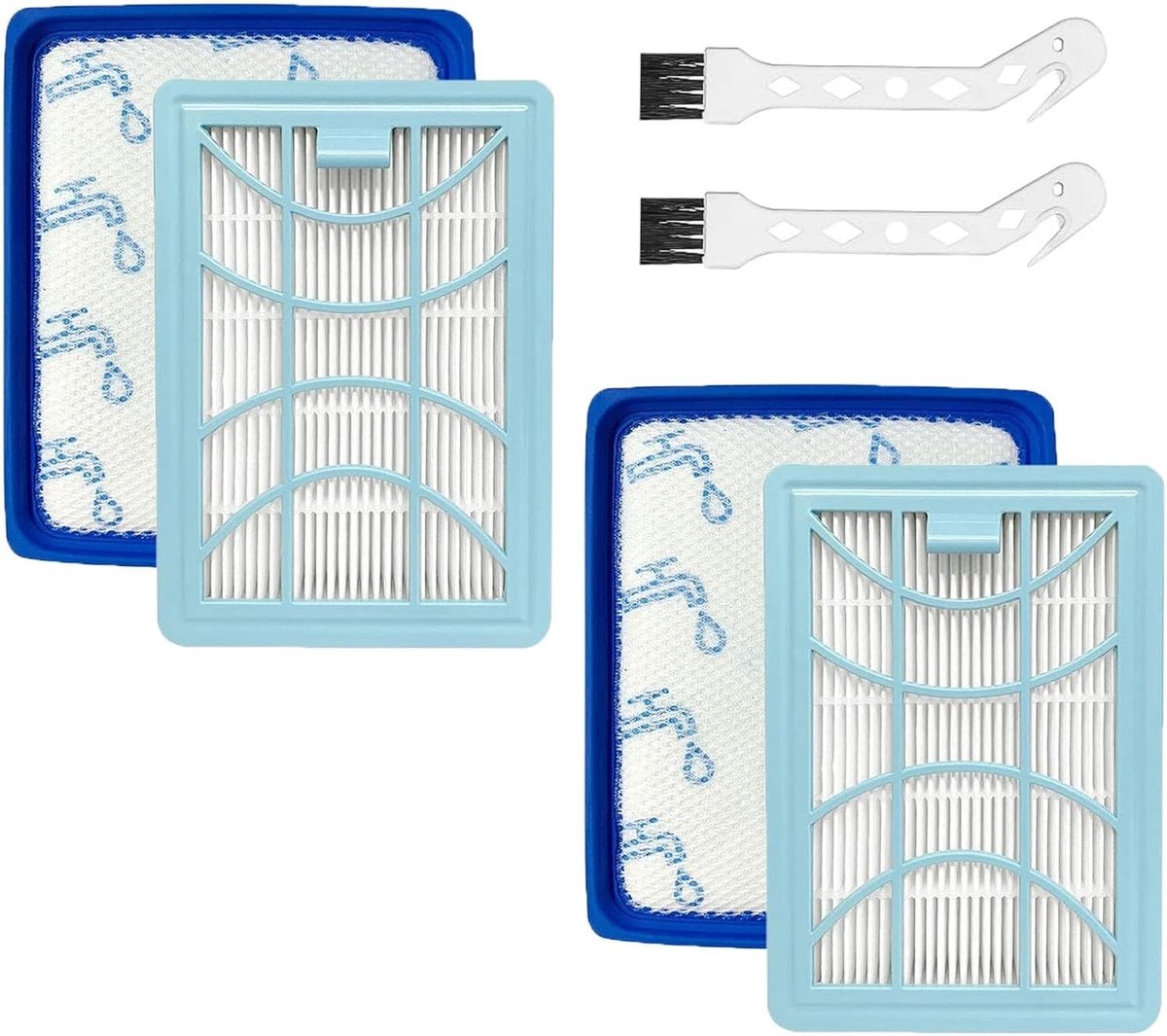 Vervangfilterset voor 7000 Series PowerPro Expert, Geschikt voor FC9728/01, FC9728/81, FC9729/09, FC9741/09 en FC9742/09, Ideaal voor Effectieve Stofzuigeronderhoud en Verbeterde Luchtkwaliteit