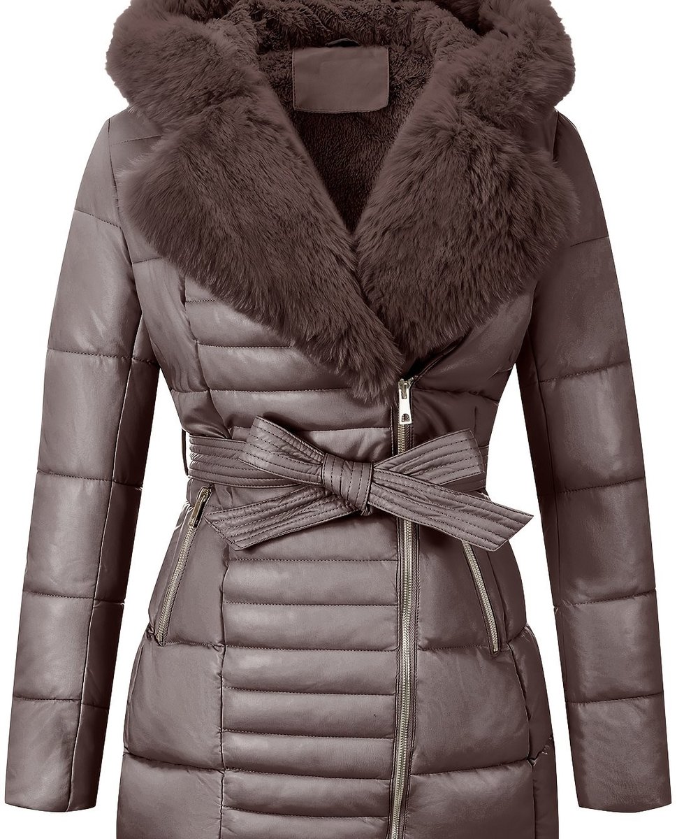 Currero Winterjas Parka Dames Lange Jas Dames Wintermantel Overjas Gewatteerd Waterdicht Winter Stijlvol Mantel Vrouwen Volwassen Donkere Koffiekleur