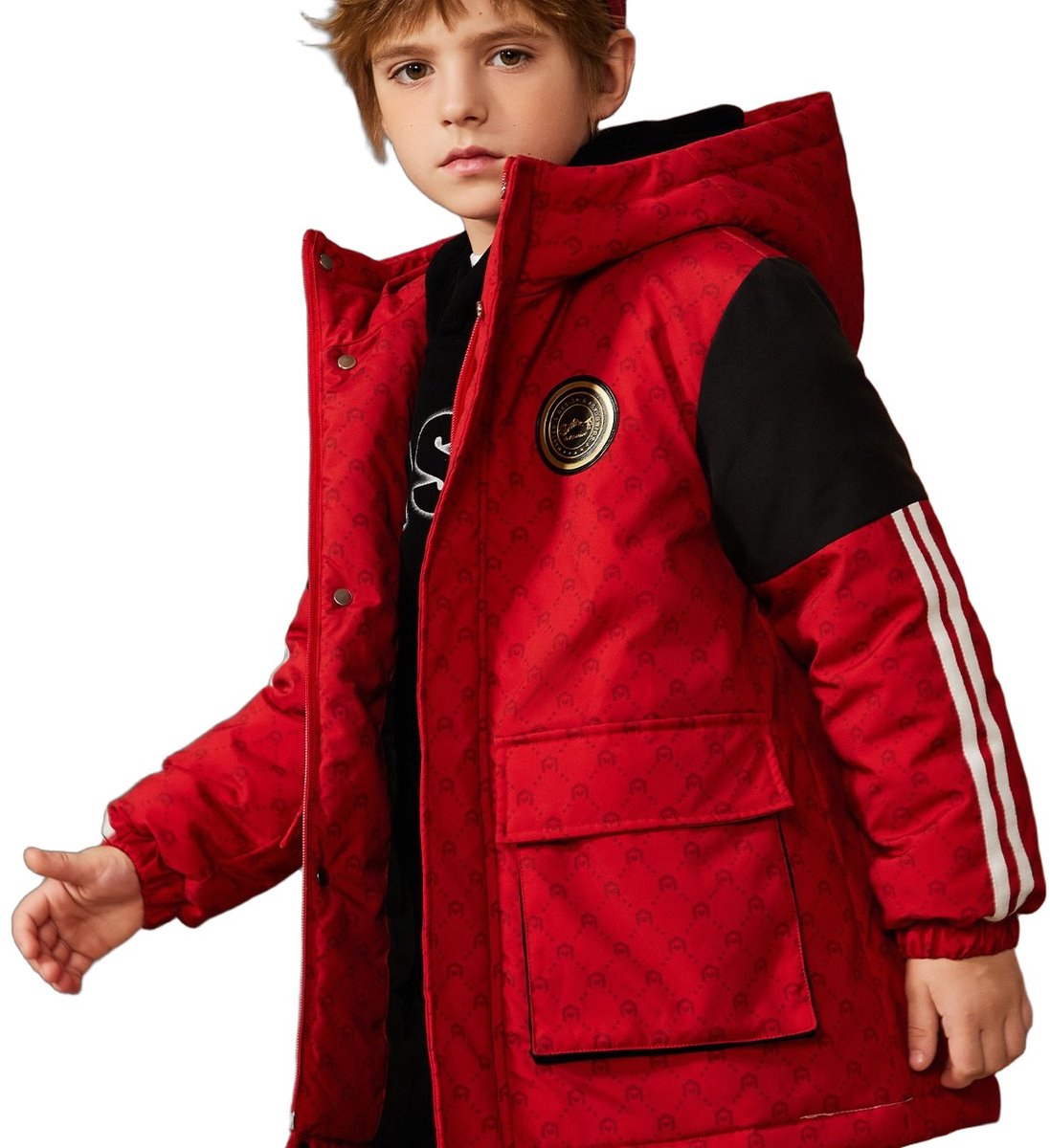 Currero Winterjas Parka Jongens Lange Jas Wintermantel Overjas Gewatteerd Waterdicht Winter Stijlvol Mantel Kinderen Fel 15 Jaar Rood