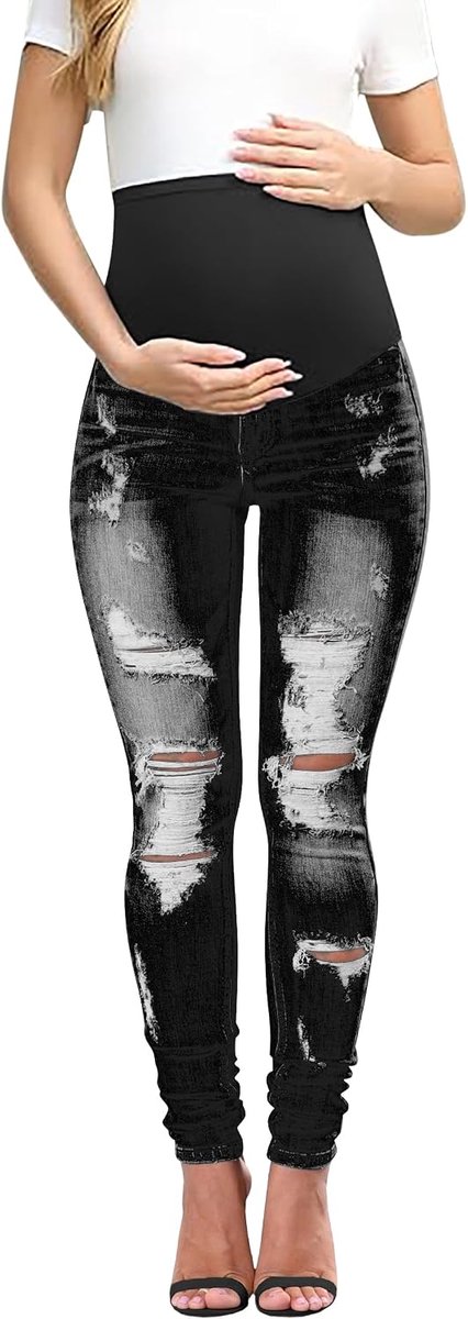 Jeans over buik stretch slim fit zwangerschapsbroek jeans