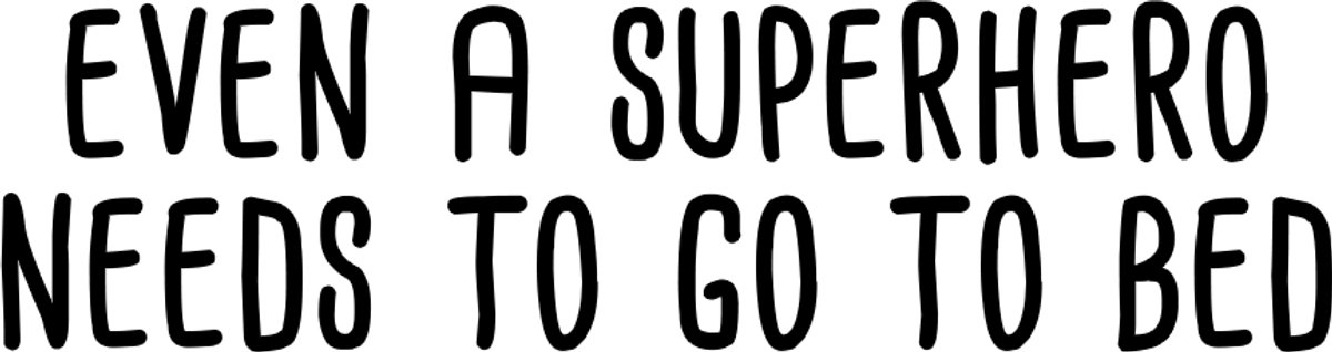 Label2X Muursticker even a superhero needs to go to bed