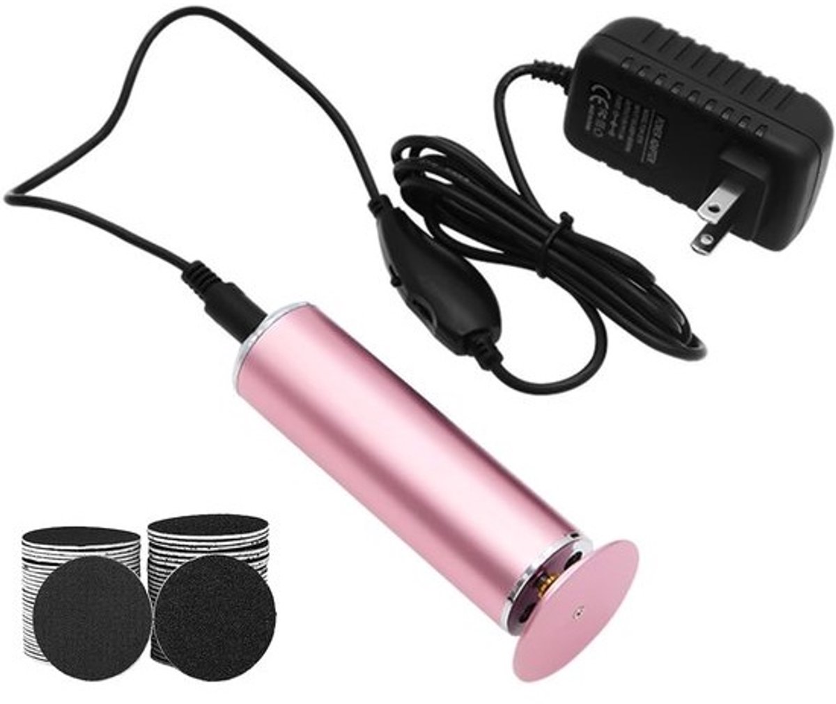 Foot Callus Remover - Electric Foot File with 60pcs Replaceable Sandpaper Discs for Dead Hard Cracked Skin