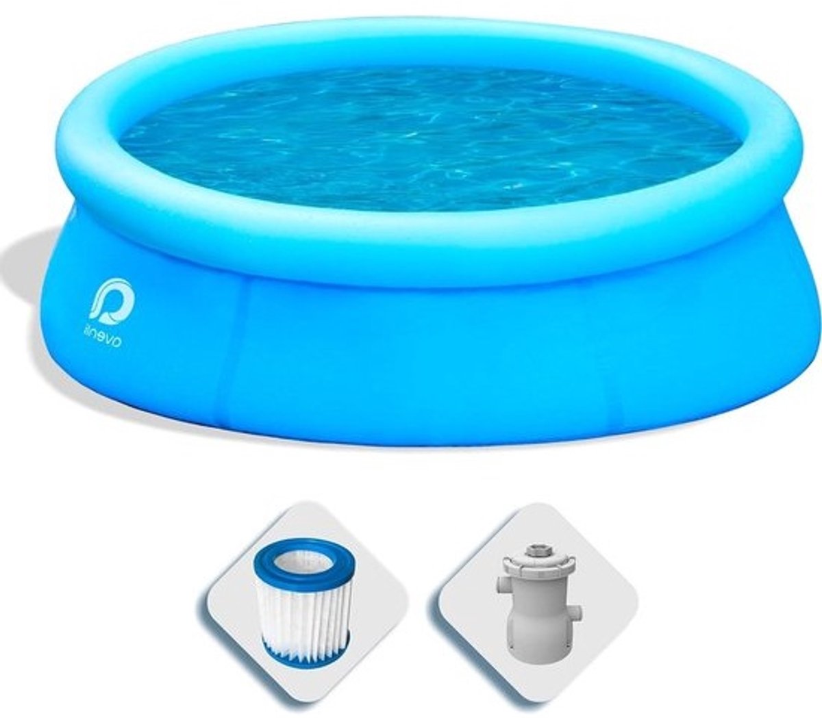Rond blauw zwembad Marin Blue - buitenzwembad, tuinzwembad