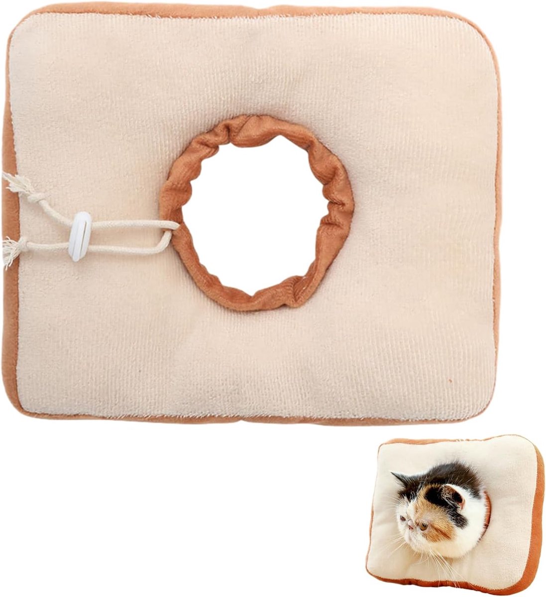 1 stuk toast-kattenhalsband huisdierhalsband verstelbare kattenwond anti-likken halswervelkolom beschermende ring, geschikt voor nekwervelkolom, postoperatief herstel