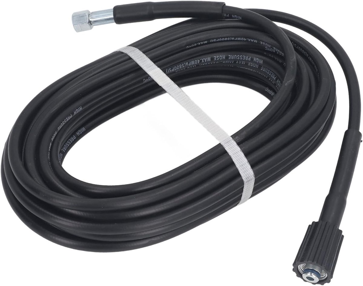 Hoge Druk Reiniger Slang 10m Kinkvrij M22x1.5MM met Messing Aansluiting - Vervangingsslang voor Hogedrukreinigers, Duurzaam en Flexibel