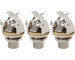 3 stks 1/4 "Multi-Contact Mono Output Jack Full-Contact Jack Geschikt voor Gitaar Bas