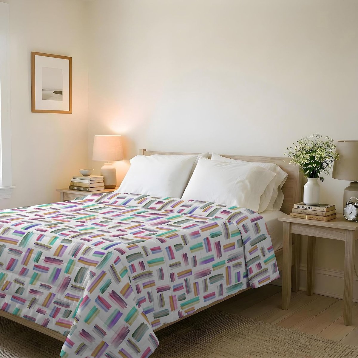 Zomerquilt BASIC, bedrukte microvezel, Multicolor, 250x240cm
