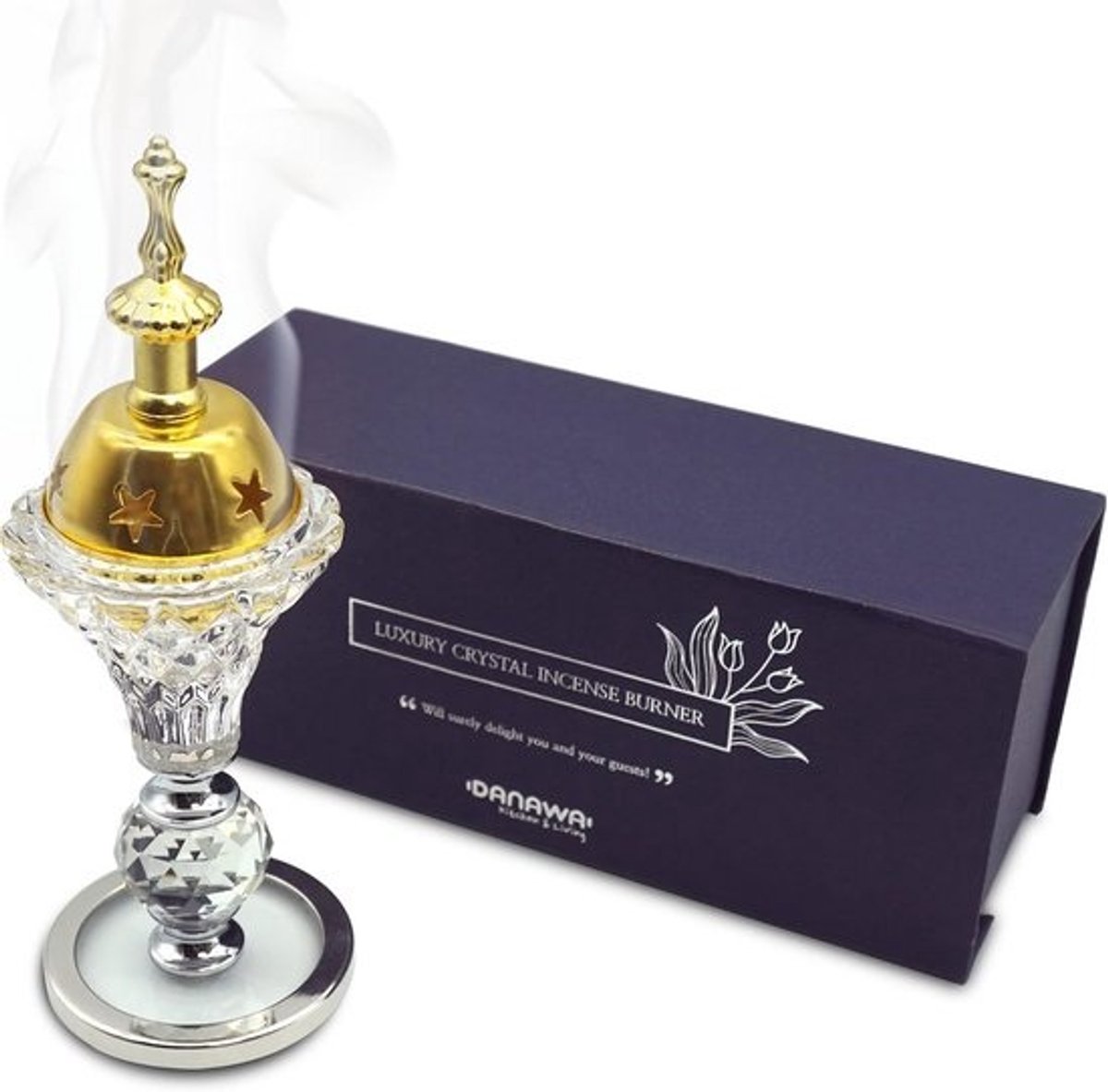 Kristallen Wierookbrander Ster - Aromatherapie & Meditatie - Decoratieve Bakhoor Brander