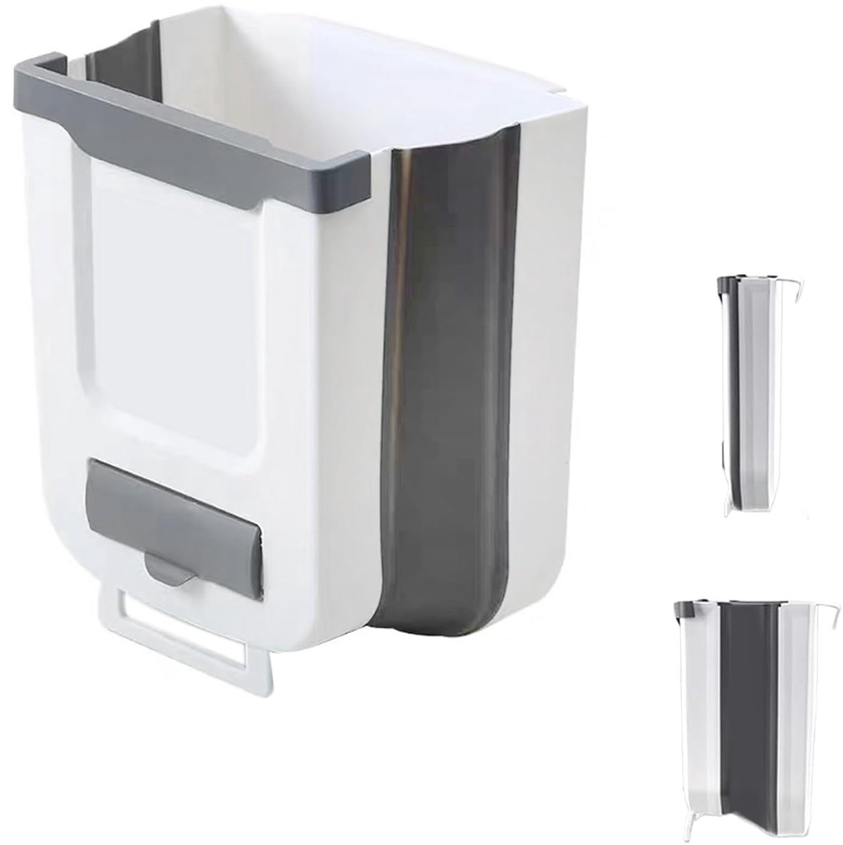 10 liter hangende opvouwbare vuilnisemmer, kleine compostemmer voor de keuken, afvalemmer voor camper, kast, badkamer, slaapkamer, onderkast