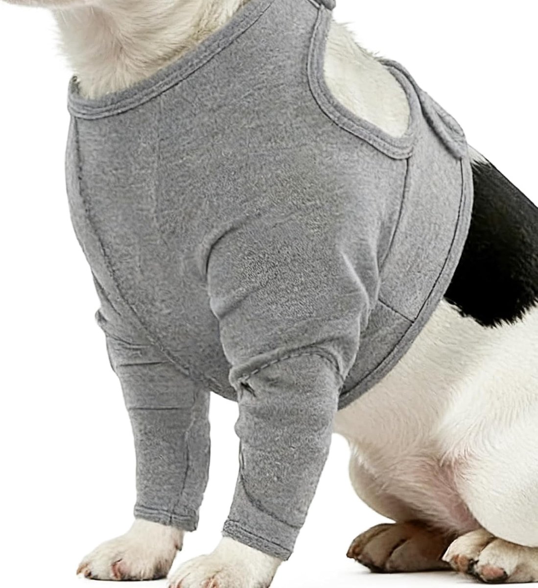 Voorbeenmouwen voor honden, maat XL, verstelbare lekbescherming hond voorbeen, grijze elleboogbandage hond, ter voorkoming van likken en ter bescherming van wonden bij honden