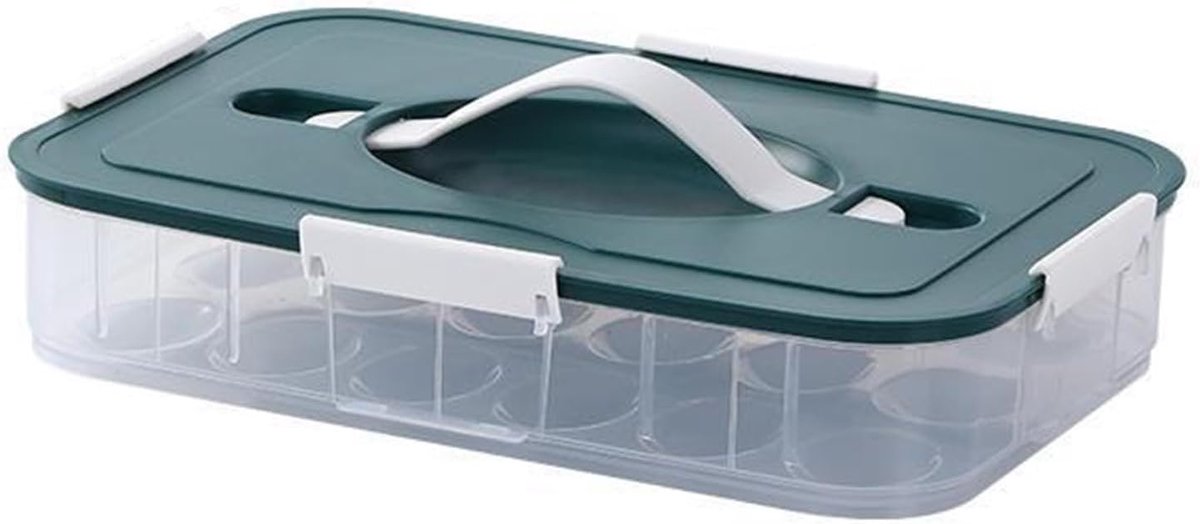 Eierhouder met Deksels Speciale Duivelsei Tray voor Veilige Opslag en Gemakkelijk Transport, Koelkastorganizer Ideaal voor Thuis, Picknick, Kamperen en Feestjes