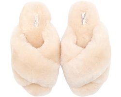 Hunkemöller Sheepskin sloffen - wit
