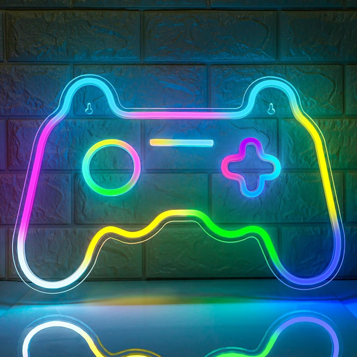 Ineonlife Game neonbord, 21 lichtmodi, voor game-wanddecoratie, dimbare led-lichtborden, kleurrijk gaming-ledbord voor speelkamer, tienerkamer, gamekamer, playstation, speelruimte, speelcadeau