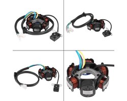 Ontstekingsstatoren voor auto's, ontstekingsstatus met 6 magnetische opulen, voor GY6 50 110 scooter, bromfiets, go, kart, ATV
