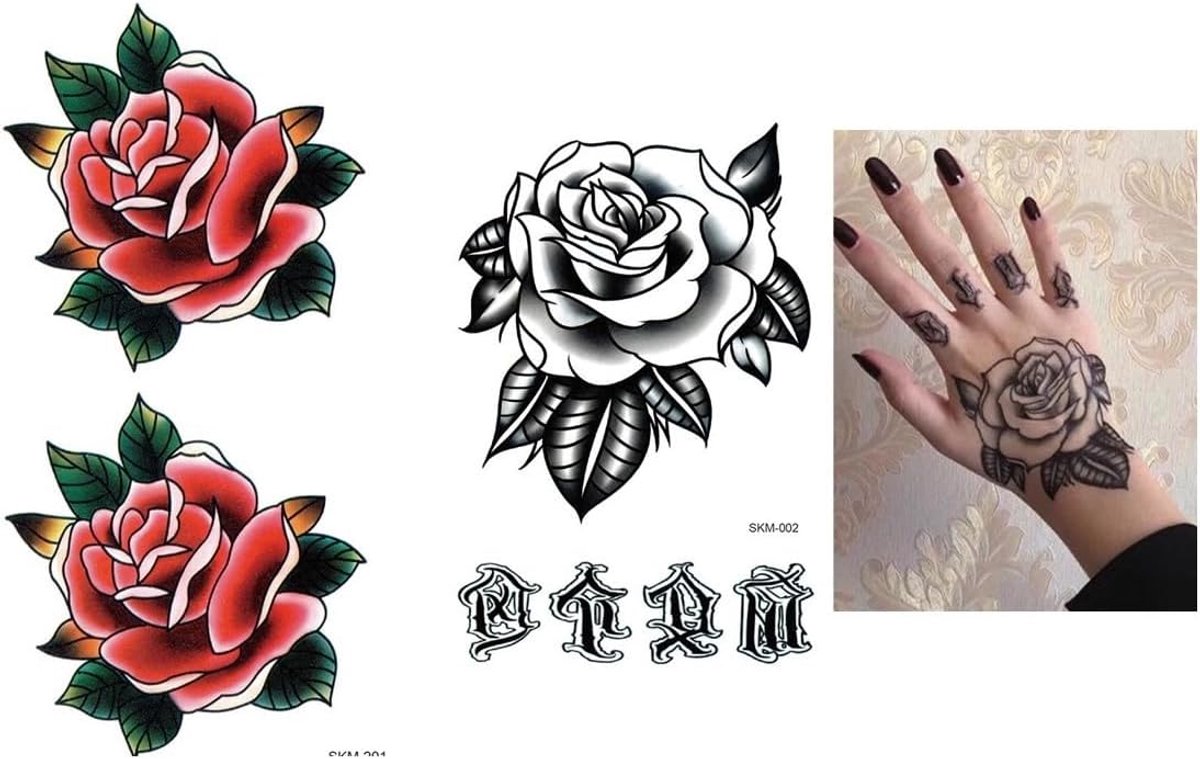 2 vellen old school tattoo rozen tattoo vinger tattoo nep tattoo SKM002 201