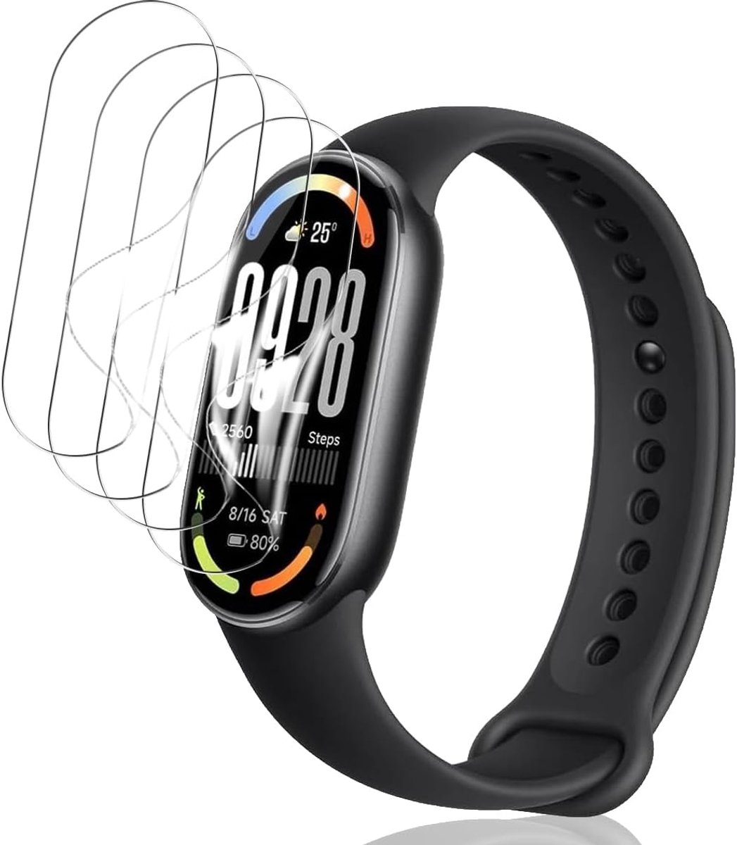 4 stuks displaybeschermfolie voor Xiaomi Smart Band 10, [geen gehard glas], HD-displaybescherming, krasbestendig, luchtbelvrij, displaybeschermfolie voor Xiaomi Smart Band 10