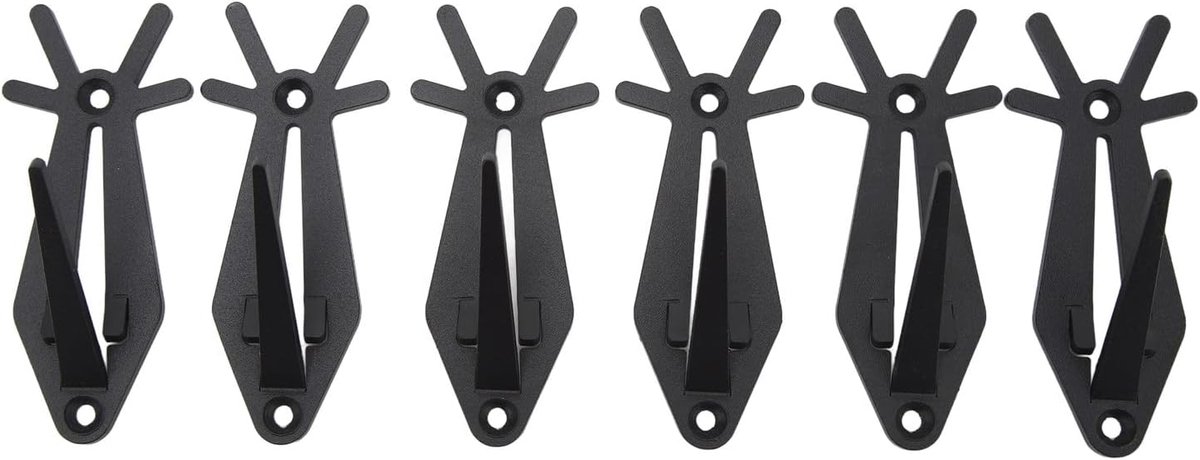 6 Stuks Mount Skull Hanger Indoor Outdoor Hangers Gewei Stijl Herten Beugel Trofee Muurbevestiging Schedelhaak Hangend voor Decoratieve Craft Kits Barbecue Klauwen