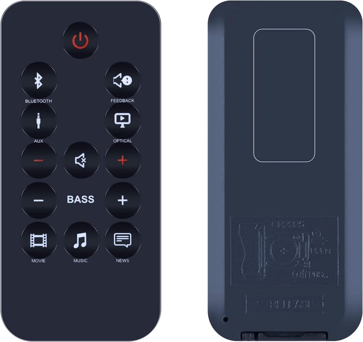 Vervangende afstandsbediening voor JBL Cinema SoundBar compatibel met JBL SB150 Audio System Player Controller (geen programmering of installatie vereist)