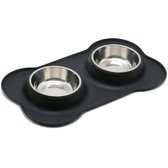 Premium Honden Voer En Drinkbak - Honden Voerbak - Anti Slip - Mat - Puppy - RVS - Honden Voerbak