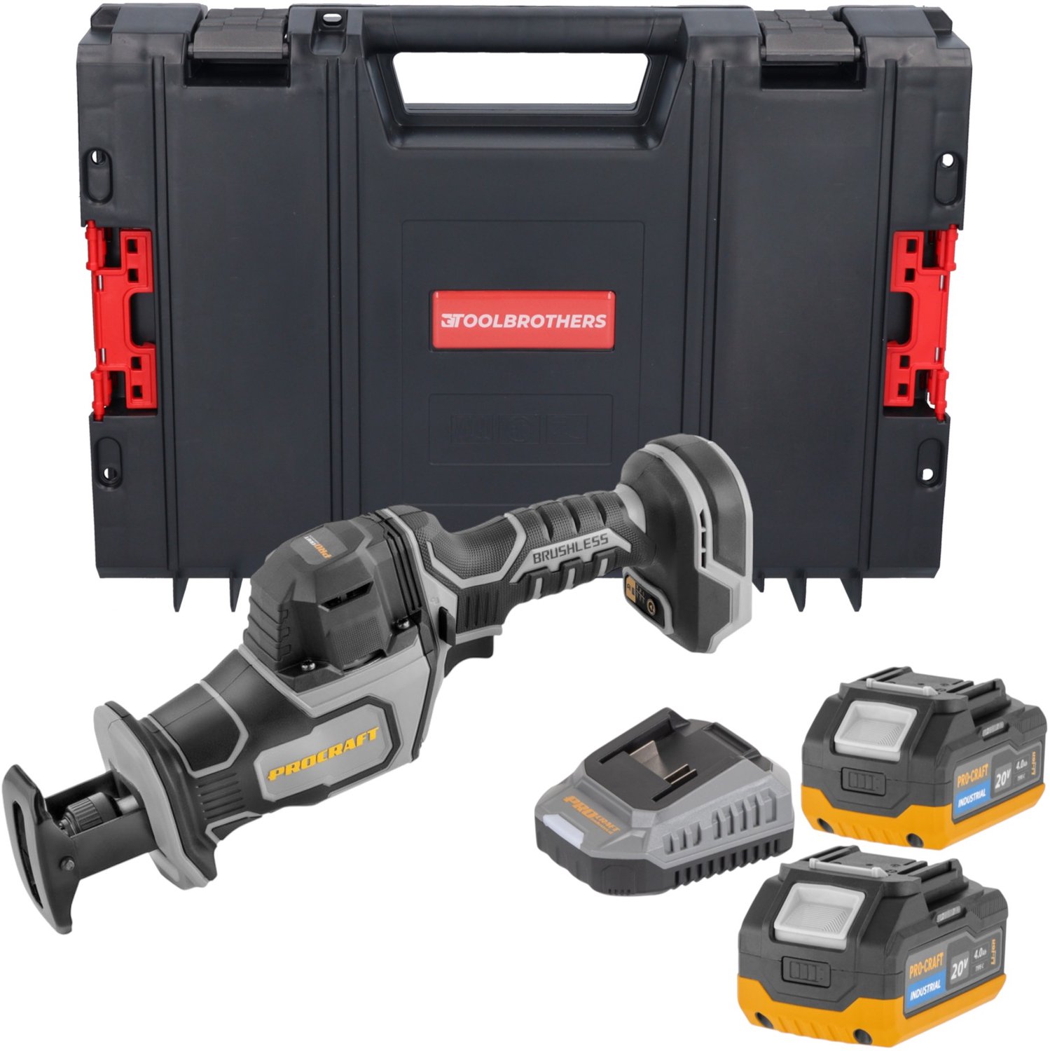 Procraft Industrial RS20Abb Recipro zaag 20 V Brushless Solo - zonder accu, zonder oplader